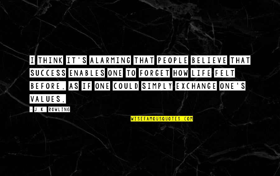 Alarming Quotes By J.K. Rowling: I think it's alarming that people believe that