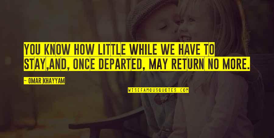 Alasan Pengajuan Quotes By Omar Khayyam: You know how little while we have to
