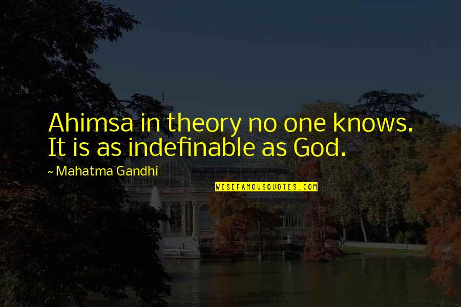 Alasdair Gray Quotes By Mahatma Gandhi: Ahimsa in theory no one knows. It is