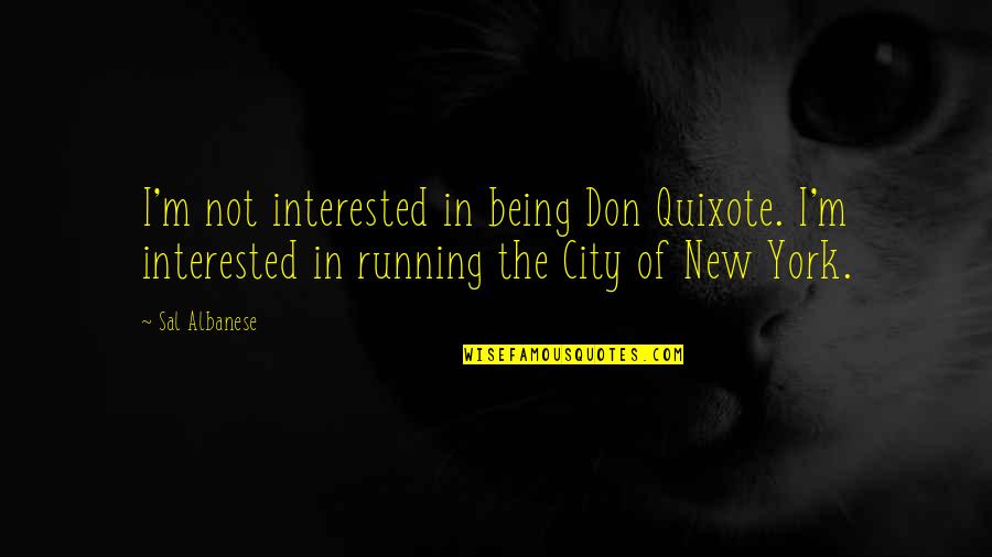 Albanese Quotes By Sal Albanese: I'm not interested in being Don Quixote. I'm