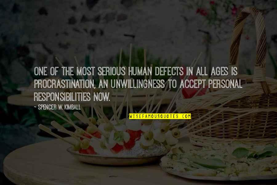 Albedrio Lds Quotes By Spencer W. Kimball: One of the most serious human defects in Albedrio Lds Quotes By Spencer W. Kimball: One of the most serious human defects in