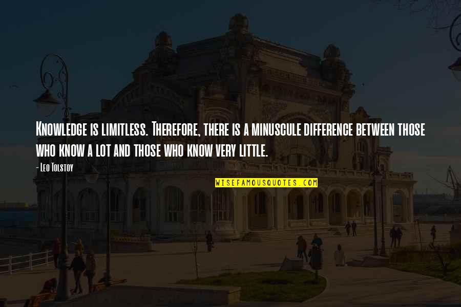 Albedrio Video Quotes By Leo Tolstoy: Knowledge is limitless. Therefore, there is a minuscule