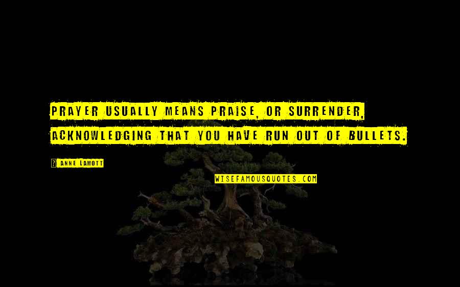 Albendazole Quotes By Anne Lamott: Prayer usually means praise, or surrender, acknowledging that Albendazole Quotes By Anne Lamott: Prayer usually means praise, or surrender, acknowledging that