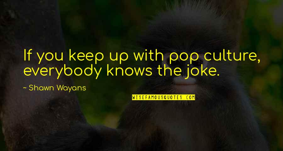 Alberinis Boardman Quotes By Shawn Wayans: If you keep up with pop culture, everybody