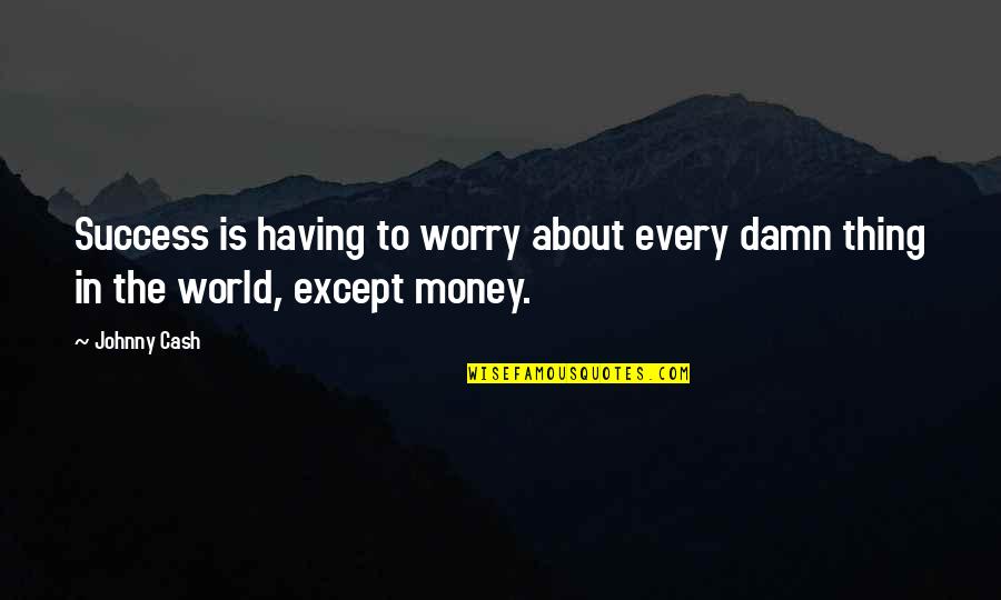 Albert Brie Quotes By Johnny Cash: Success is having to worry about every damn