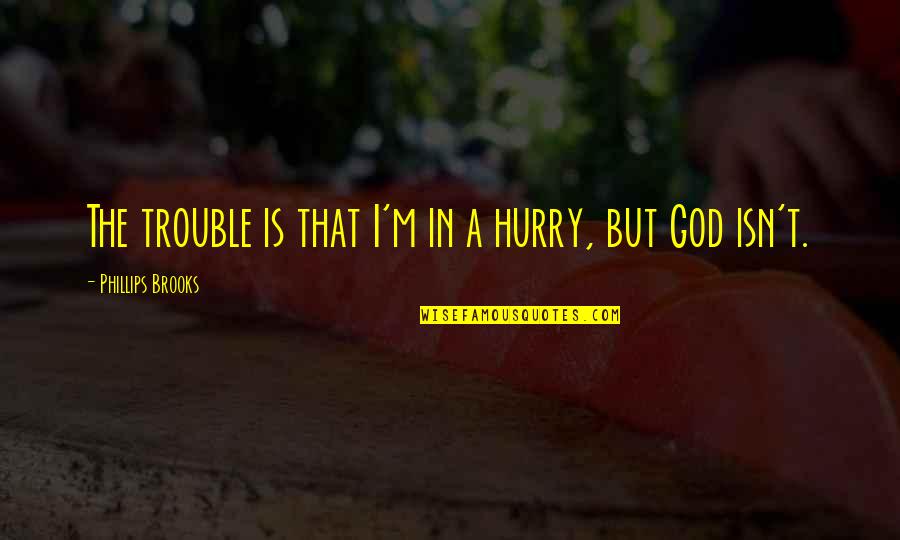 Albert Camus Freedom Quotes By Phillips Brooks: The trouble is that I'm in a hurry, Albert Camus Freedom Quotes By Phillips Brooks: The trouble is that I'm in a hurry,