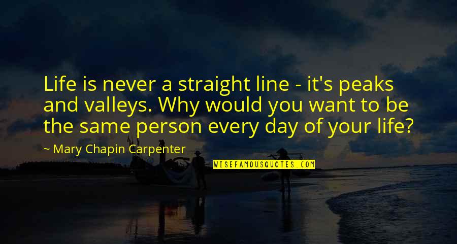 Albert Einstein Electronics Quotes By Mary Chapin Carpenter: Life is never a straight line - it's