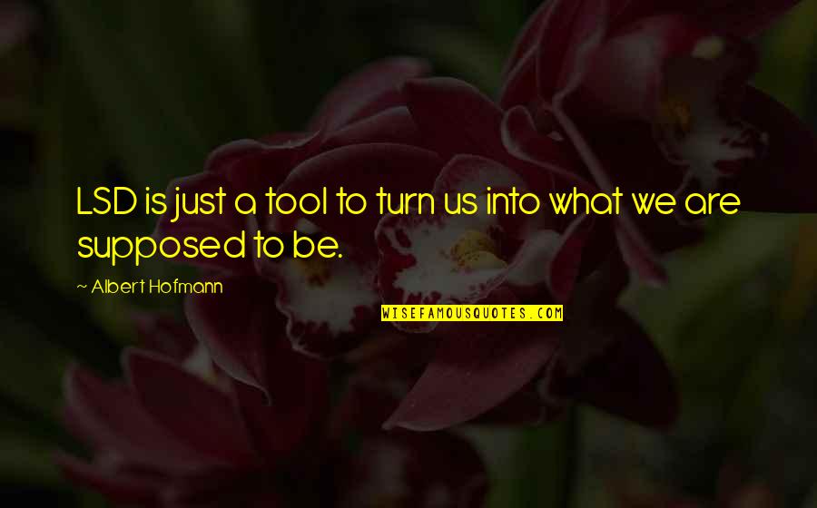 Albert Hofmann Lsd Quotes By Albert Hofmann: LSD is just a tool to turn us Albert Hofmann Lsd Quotes By Albert Hofmann: LSD is just a tool to turn us