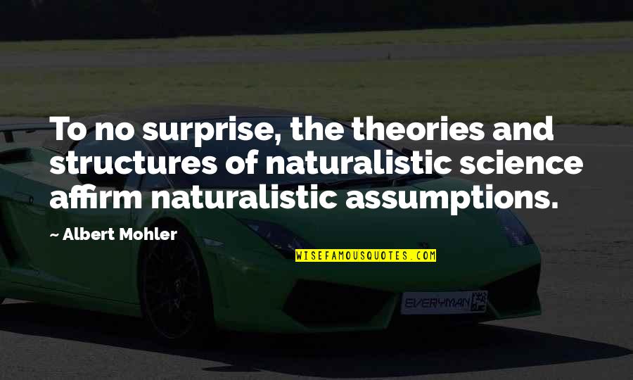 Albert Mohler Quotes By Albert Mohler: To no surprise, the theories and structures of