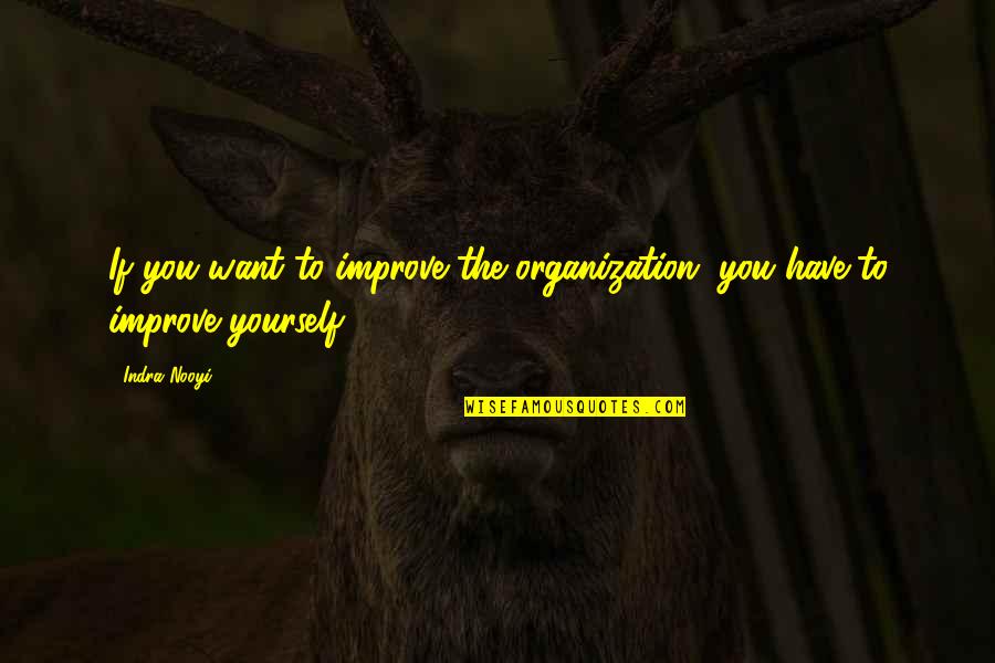 Albertico Insua Quotes By Indra Nooyi: If you want to improve the organization, you