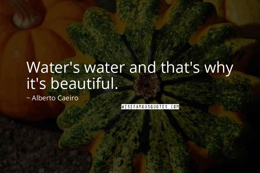 Alberto Caeiro quotes: Water's water and that's why it's beautiful.