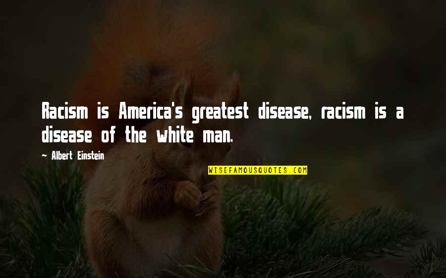 Albert's Quotes By Albert Einstein: Racism is America's greatest disease, racism is a