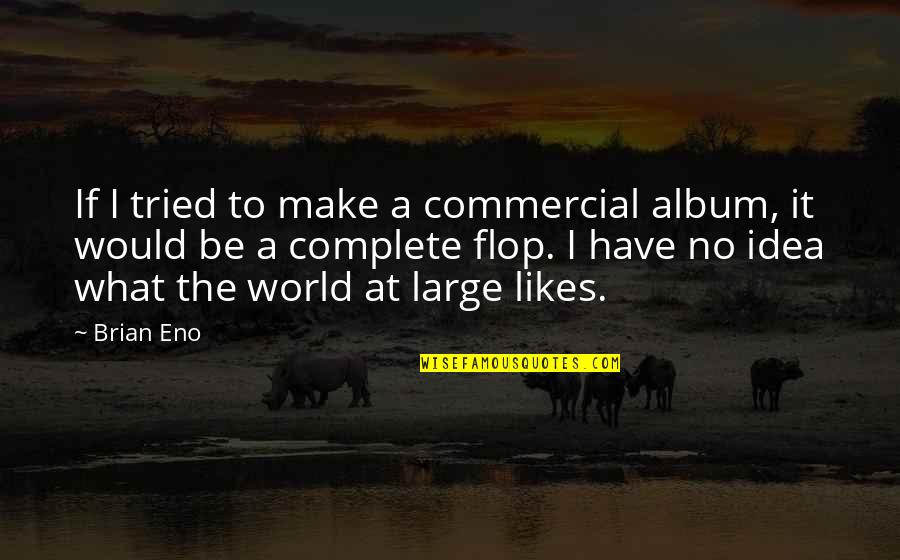 Album Quotes By Brian Eno: If I tried to make a commercial album,