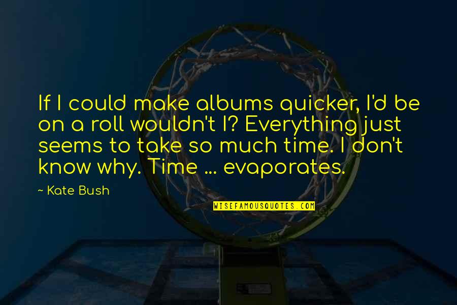 Albums Quotes By Kate Bush: If I could make albums quicker, I'd be