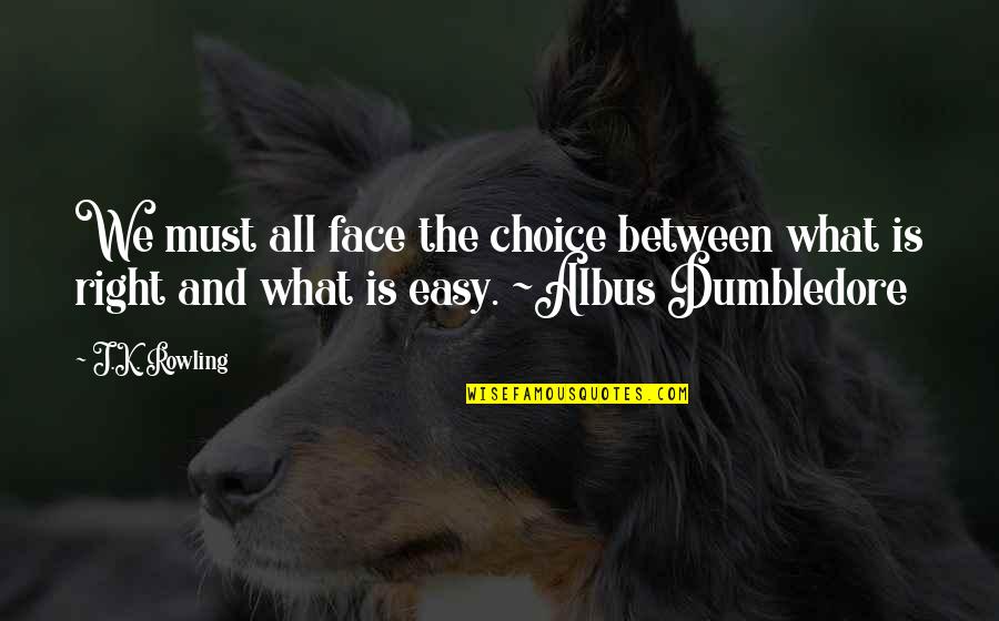 Albus Dumbledore Quotes By J.K. Rowling: We must all face the choice between what