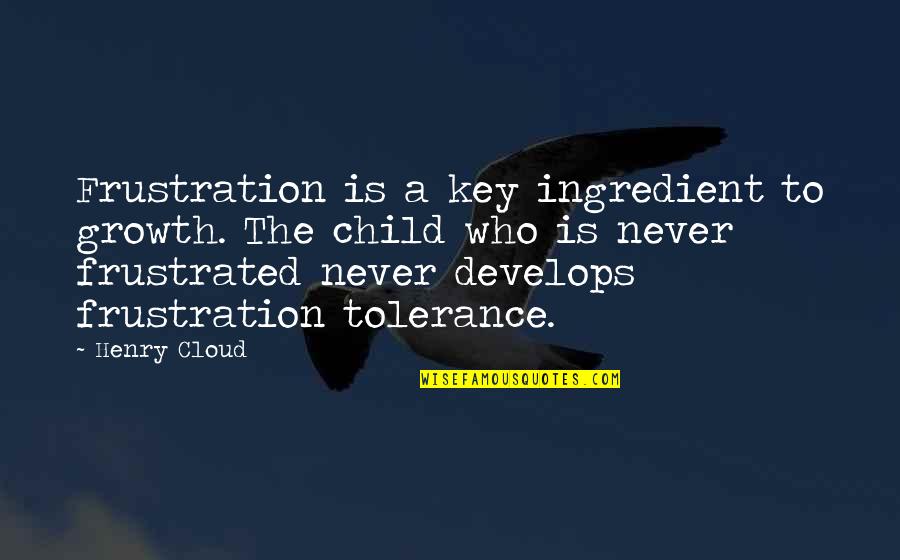 Alcampo Mallorca Quotes By Henry Cloud: Frustration is a key ingredient to growth. The
