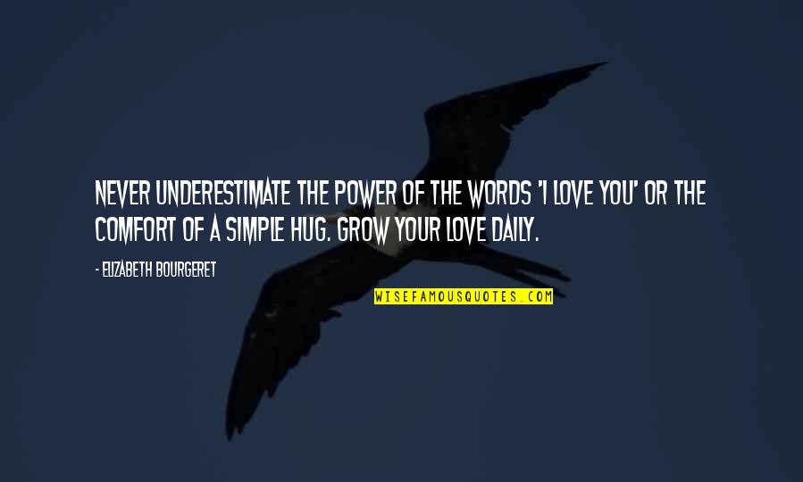 Alcatel Lucent Quotes By Elizabeth Bourgeret: Never underestimate the power of the words 'I