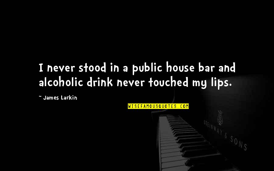 Alcoholic Drink Quotes By James Larkin: I never stood in a public house bar