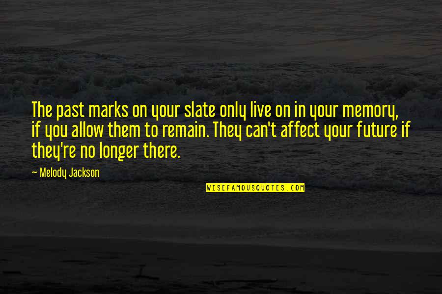 Alcoholics Anon Quotes By Melody Jackson: The past marks on your slate only live