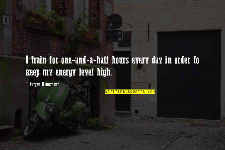 Alcoholism Effects Quotes By Jurgen Klinsmann: I train for one-and-a-half hours every day in Alcoholism Effects Quotes By Jurgen Klinsmann: I train for one-and-a-half hours every day in