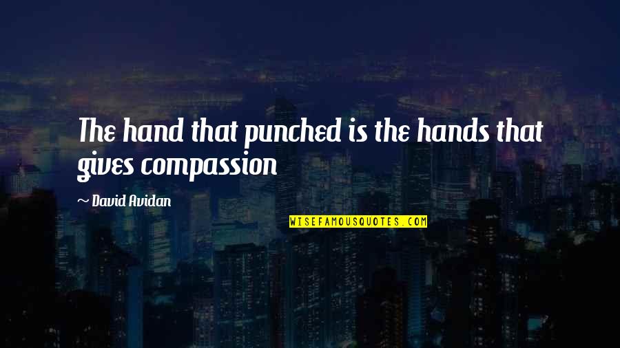 Aldabbagh Sidiq Quotes By David Avidan: The hand that punched is the hands that
