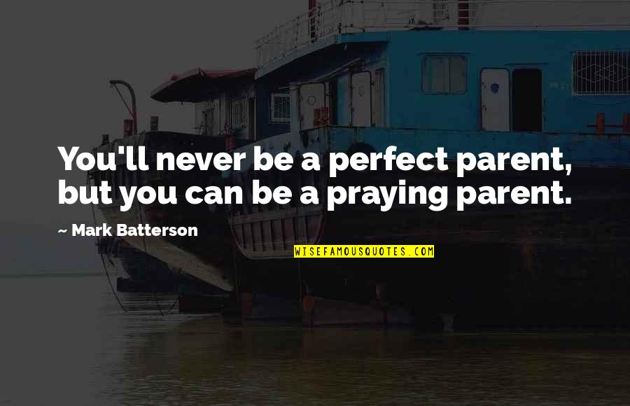 Aldus Quotes By Mark Batterson: You'll never be a perfect parent, but you