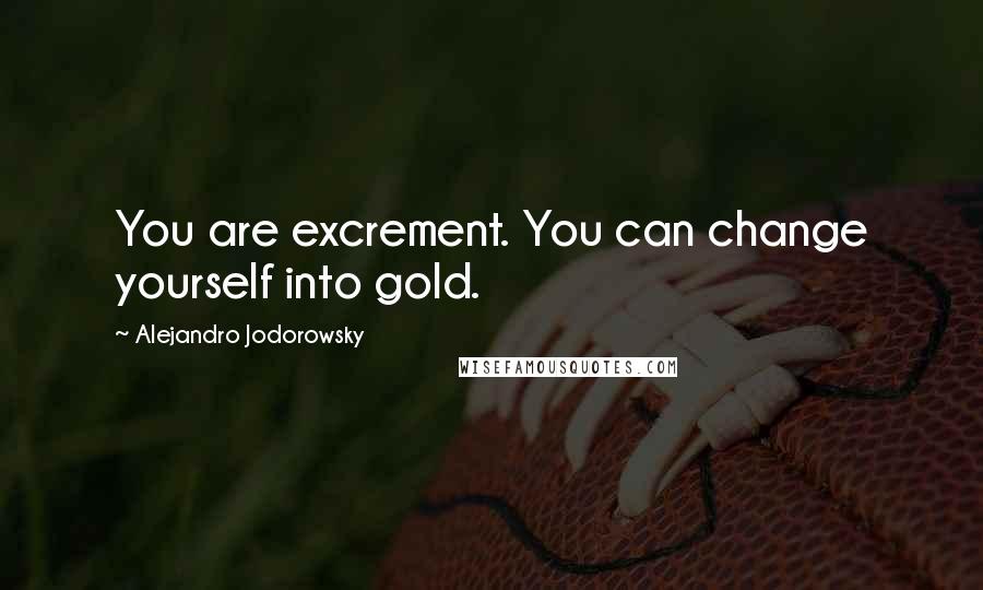 Alejandro Jodorowsky quotes: You are excrement. You can change yourself into gold.