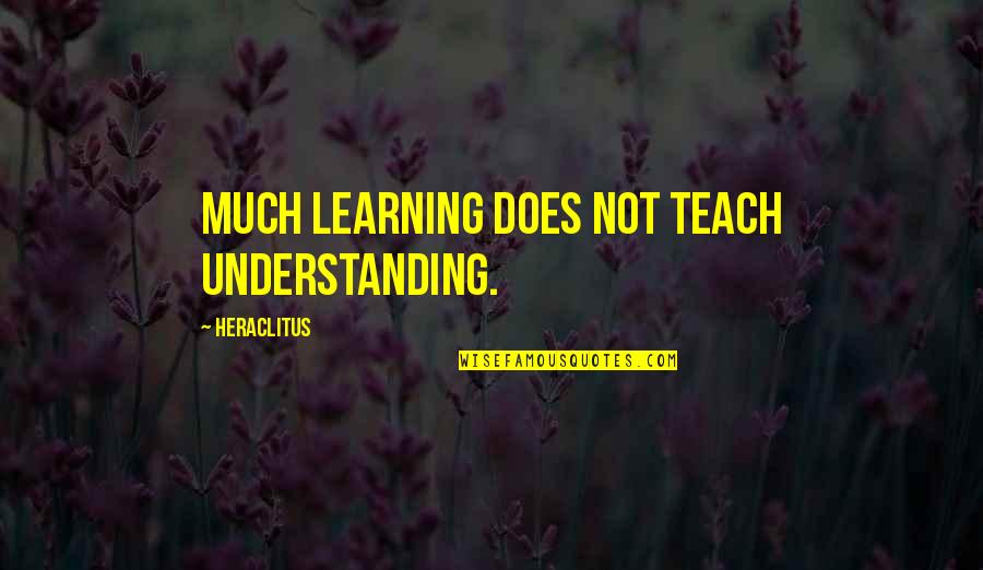 Alenna Nilsen Quotes By Heraclitus: Much learning does not teach understanding.