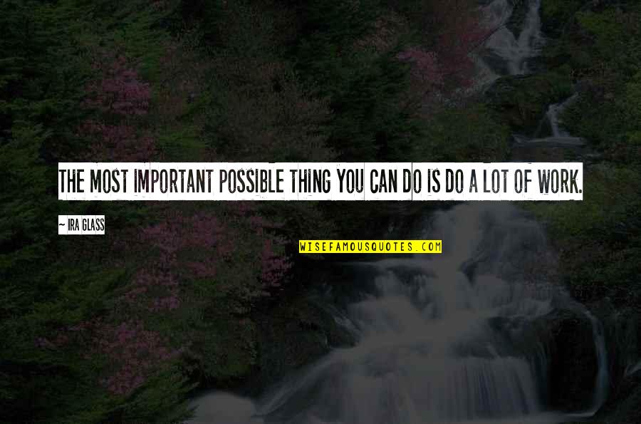 Alergia En Quotes By Ira Glass: The most important possible thing you can do
