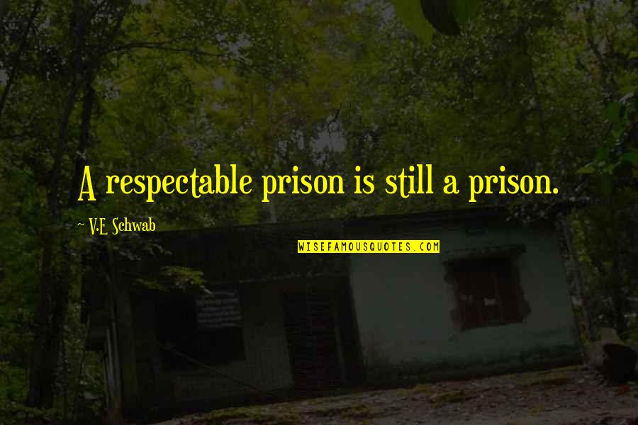 Alex Clare Song Quotes By V.E Schwab: A respectable prison is still a prison.