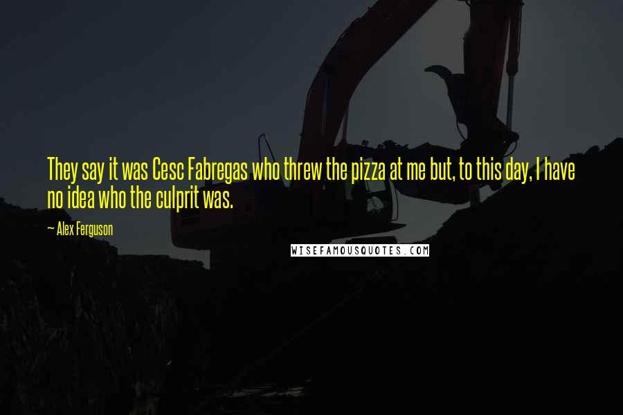 Alex Ferguson quotes: They say it was Cesc Fabregas who threw the pizza at me but, to this day, I have no idea who the culprit was.