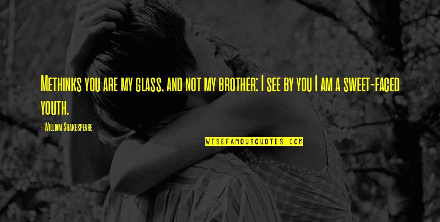 Alex Higgins Quotes By William Shakespeare: Methinks you are my glass, and not my Alex Higgins Quotes By William Shakespeare: Methinks you are my glass, and not my