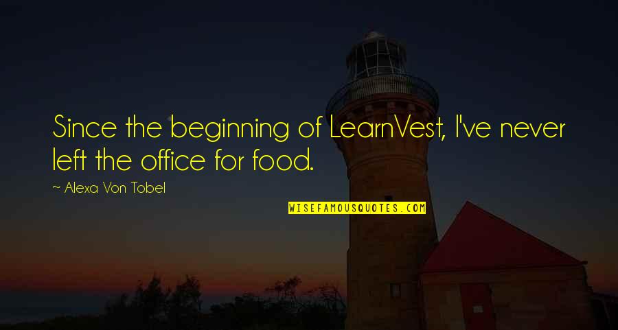 Alexa Quotes By Alexa Von Tobel: Since the beginning of LearnVest, I've never left