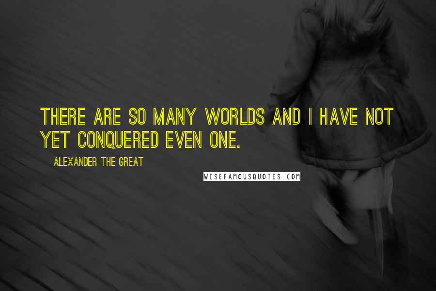 Alexander The Great quotes: There are so many worlds and I have not yet conquered even one.