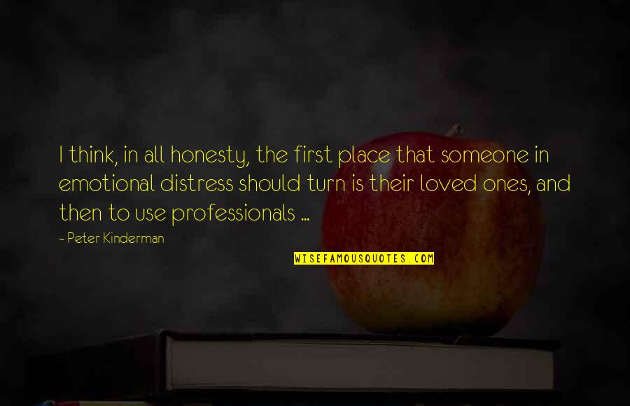Alexander Williamson Quotes By Peter Kinderman: I think, in all honesty, the first place