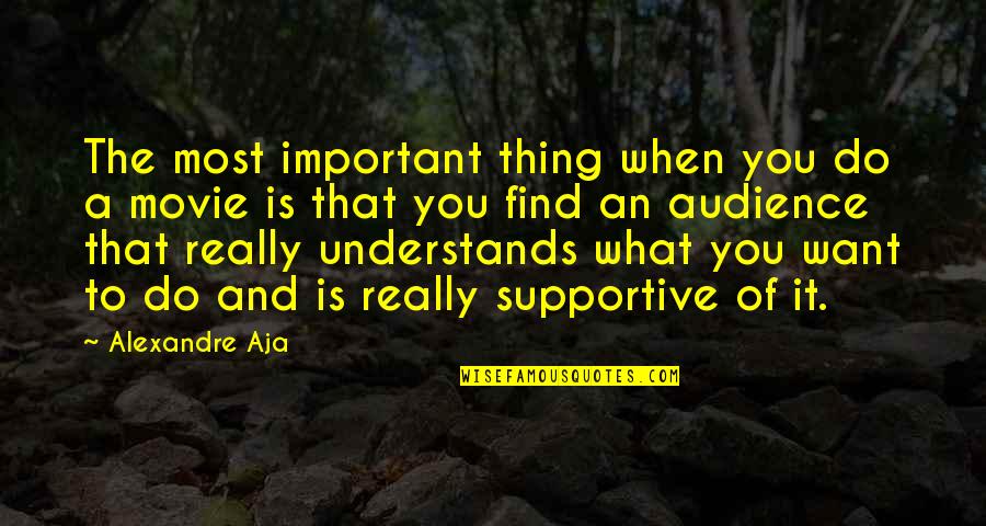 Alexandre Aja Quotes By Alexandre Aja: The most important thing when you do a Alexandre Aja Quotes By Alexandre Aja: The most important thing when you do a