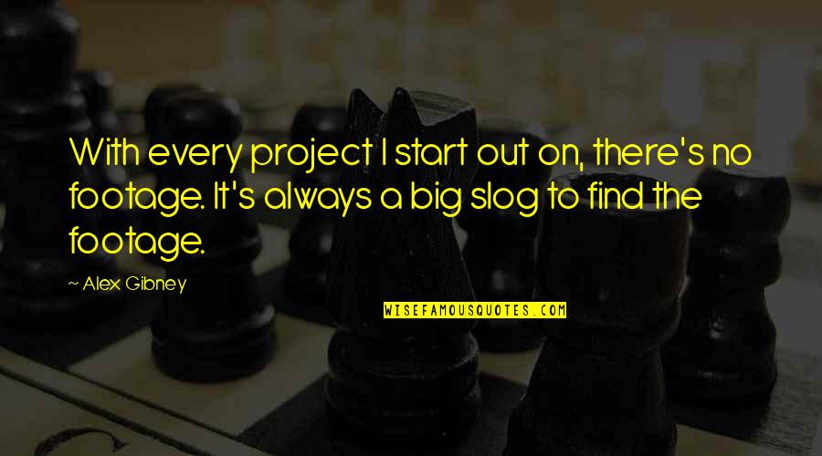 Alex's Quotes By Alex Gibney: With every project I start out on, there's