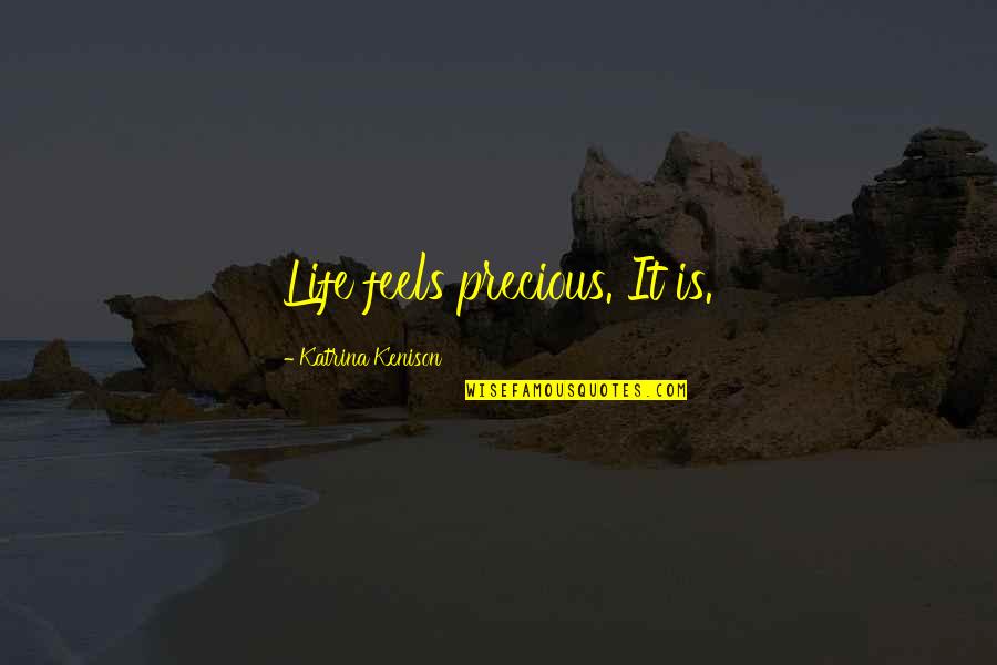 Aleyard Quotes By Katrina Kenison: Life feels precious. It is. Aleyard Quotes By Katrina Kenison: Life feels precious. It is.