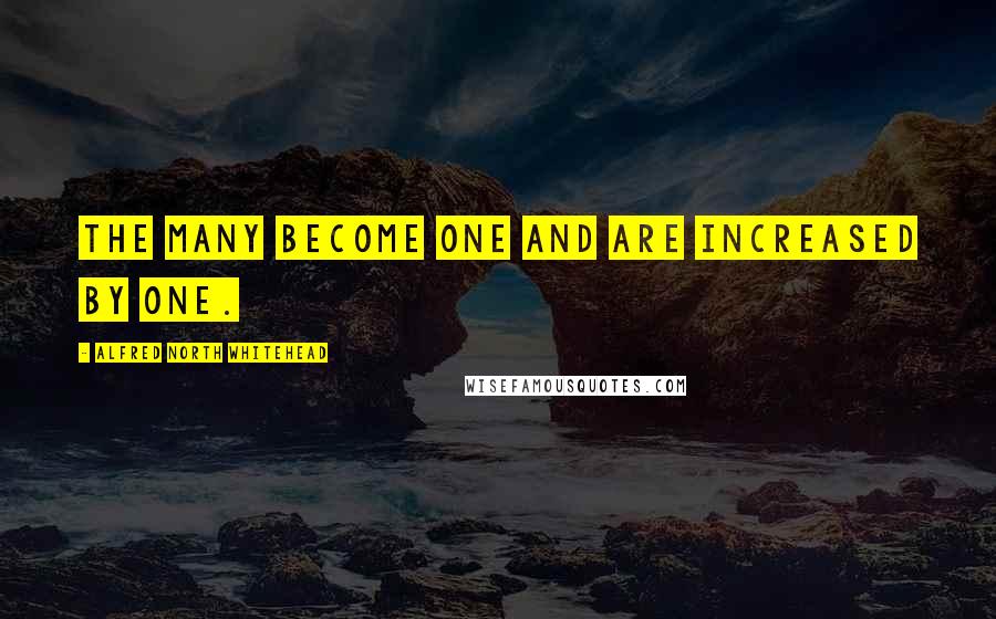 Alfred North Whitehead quotes: The many become one and are increased by one.