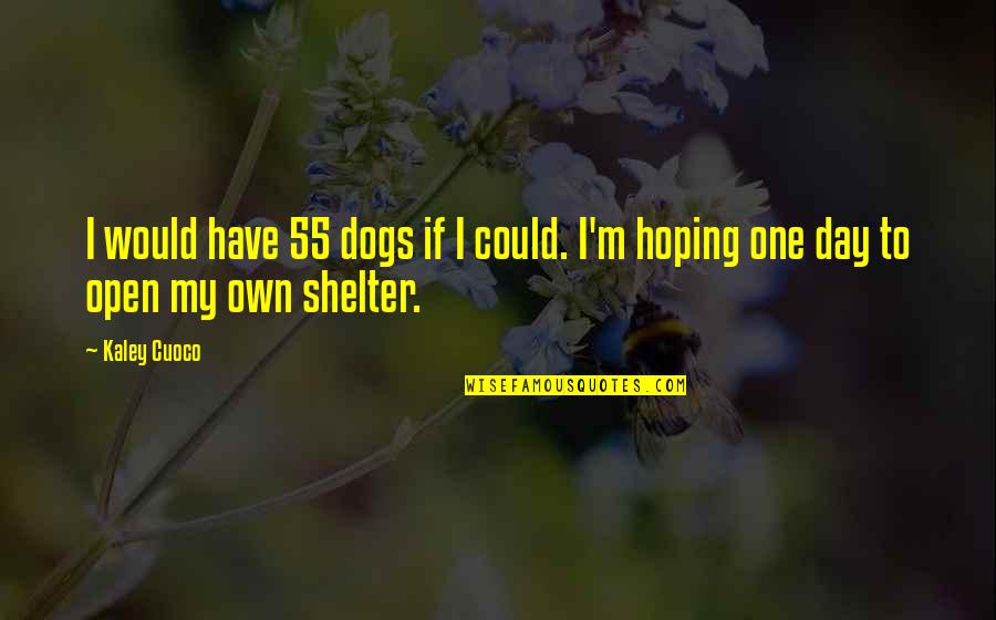 Algerian Love Quotes By Kaley Cuoco: I would have 55 dogs if I could.