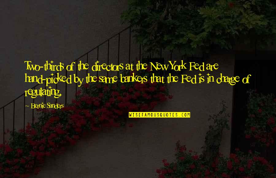 Algernon Key Quotes By Bernie Sanders: Two-thirds of the directors at the New York