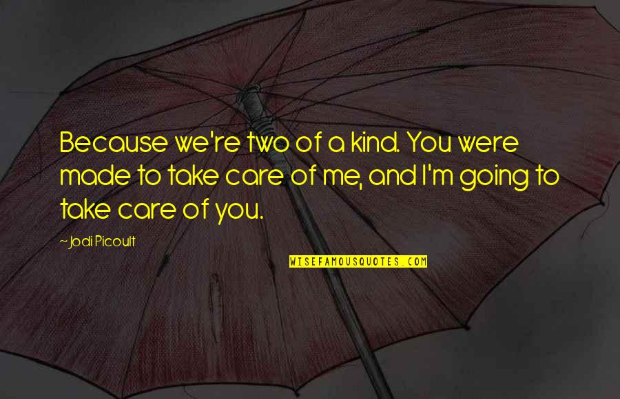 Algiere Salvage Quotes By Jodi Picoult: Because we're two of a kind. You were