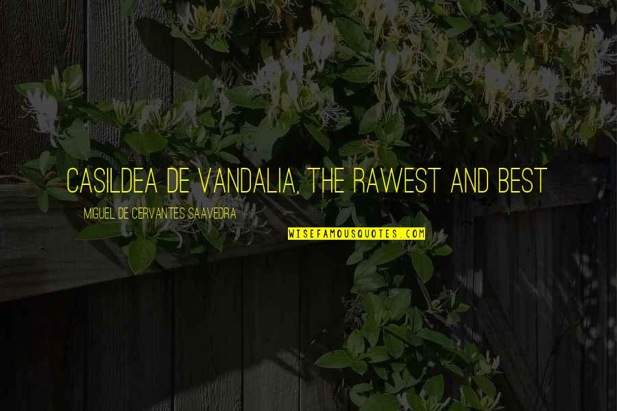 Algy Quotes By Miguel De Cervantes Saavedra: Casildea de Vandalia, the rawest and best