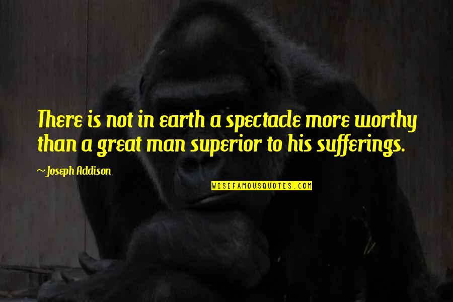 Ali Muhammad Khan Quotes By Joseph Addison: There is not in earth a spectacle more