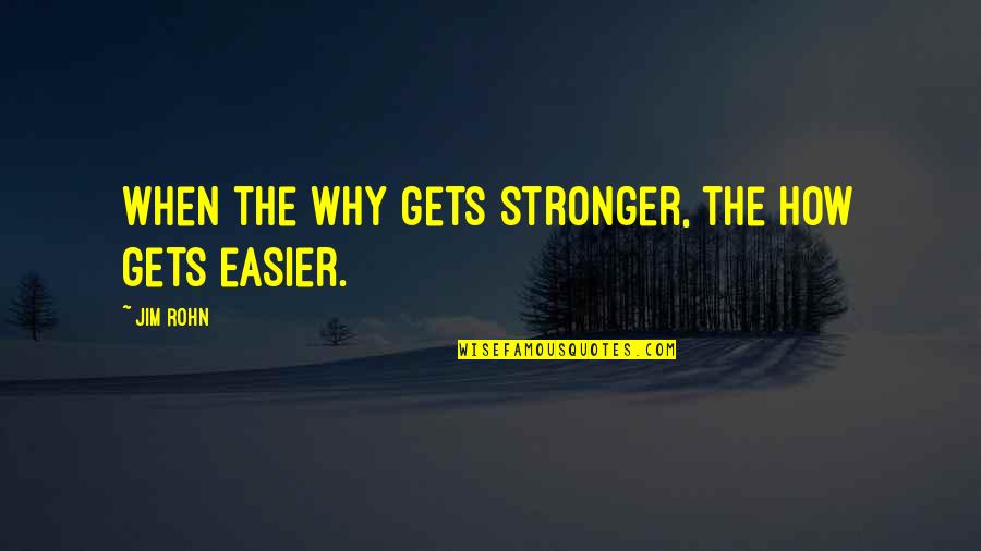 Alianora De Avenbury Quotes By Jim Rohn: When the why gets stronger, the how gets