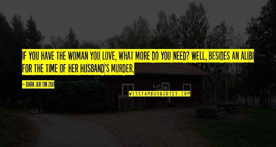 Alibi Quotes By Dark Jar Tin Zoo: If you have the woman you love, what