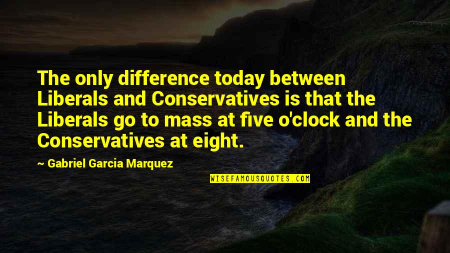 Alice Coooper Quotes By Gabriel Garcia Marquez: The only difference today between Liberals and Conservatives