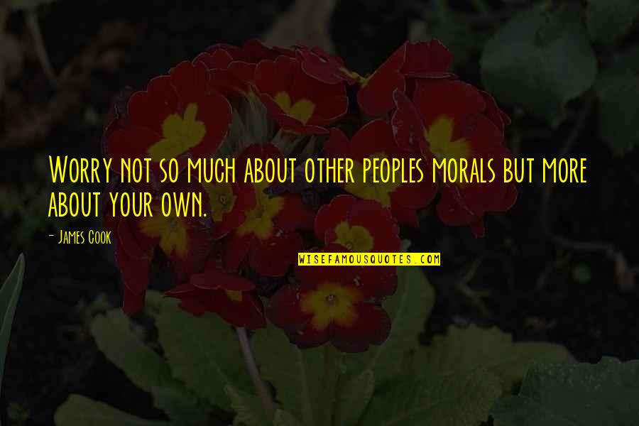 Alice In Wonderland Painting The Roses Red Quote Quotes By James Cook: Worry not so much about other peoples morals