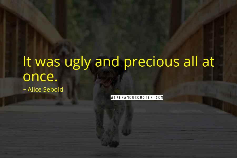 Alice Sebold quotes: It was ugly and precious all at once.