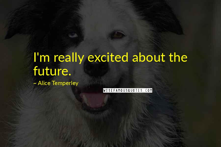 Alice Temperley quotes: I'm really excited about the future.